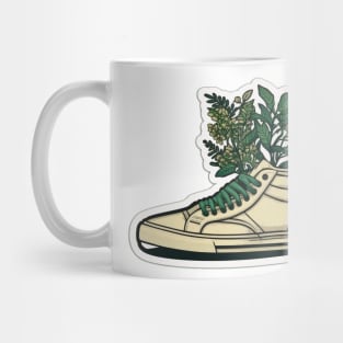 Elevate Your Style and the Planet with the Beige Cartoon Converse-Inspired Mug